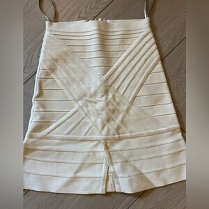 Herve Leger white skirt, S